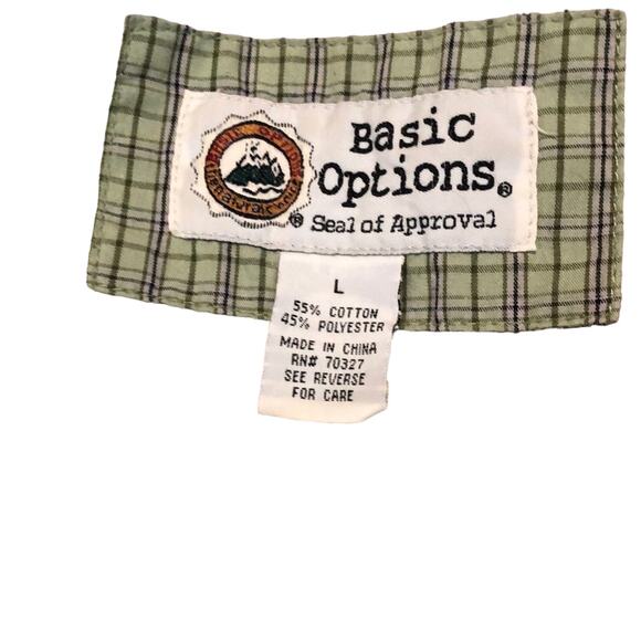 Basic Options Men’s Olive Short Sleeve Sport Shirt Large - Picture 3 of 9